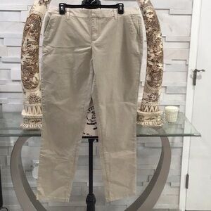 NWOT. TOMMY HILFIGER Chino Polka Dots Twill Pants High Rise  Stretch